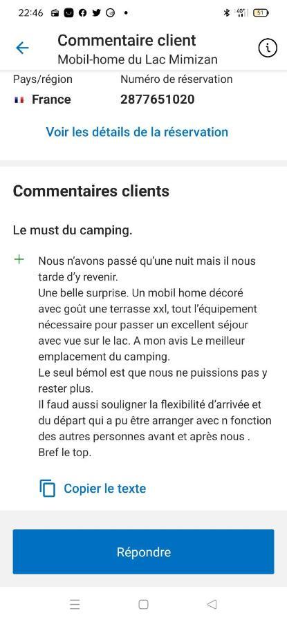 Mobil-Home Du Lac Mimizan Aureilhan  외부 사진